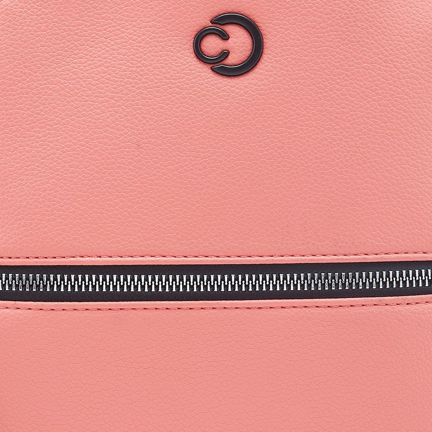 Caprese Mia Casual Backpack, Medium | Fashion Backpack for Women with Multiple Compartments, Adjustable Shoulder Strap, Tassel Key Chain & Secure Zip Closure | for Everyday Outings and Travel (Coral)