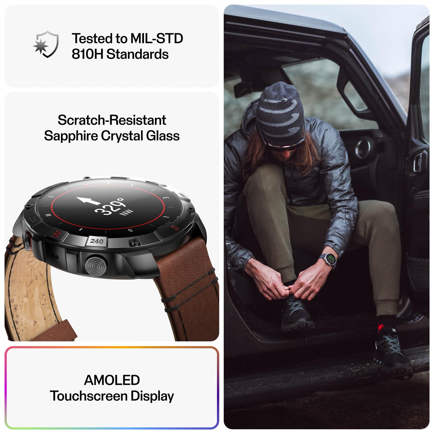 Polar Grit X2 Pro Titan Ultra-Premium Multisport Watch, Dual-GPS Navigation, Military-Grade Rugged, Lighter Titanium Casing, ECG, HR, Sleep & Recovery, Sapphire Glass, 10D Battery, Add’l Leather Band