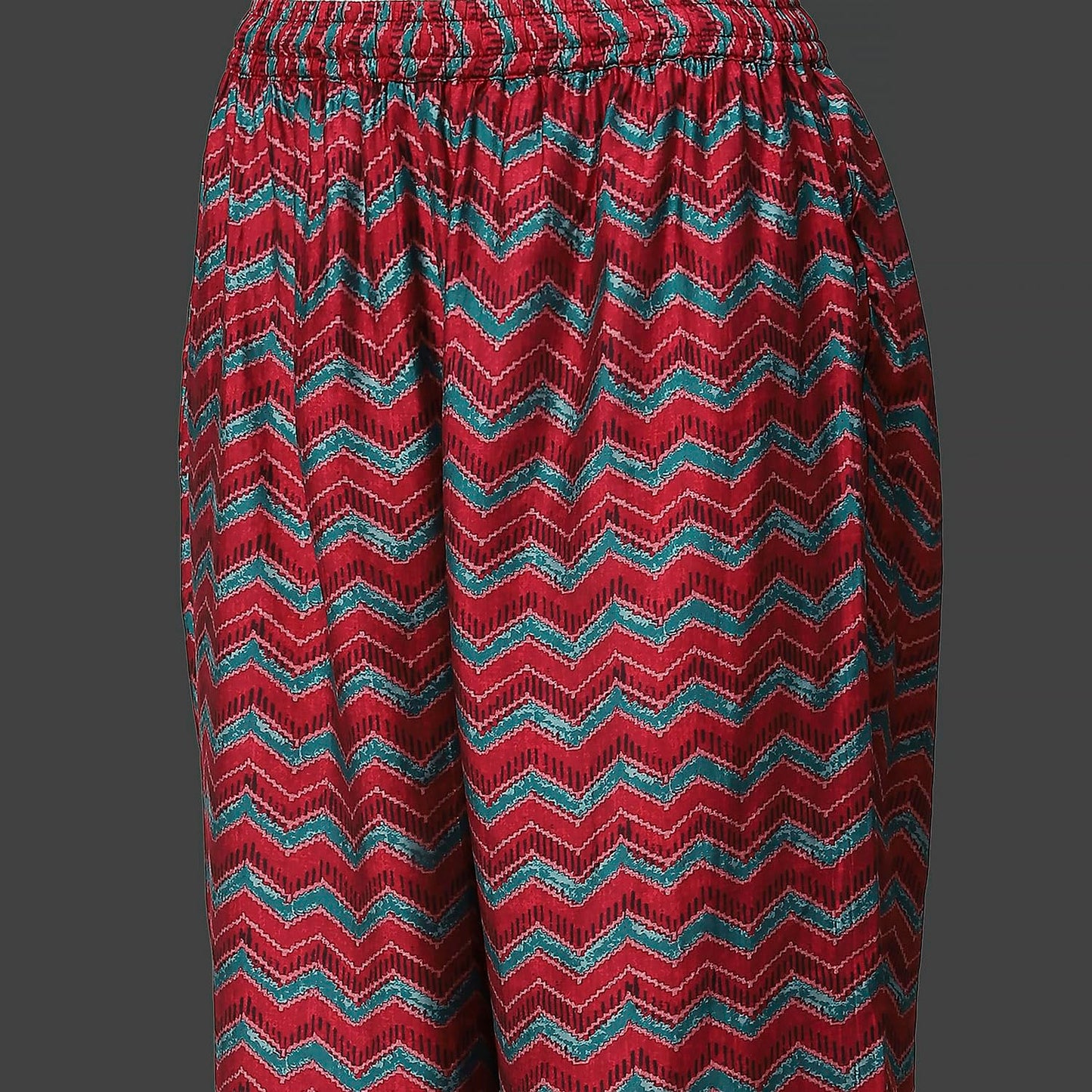 Biba Women Red Viscose Straight Printed Kurta Set_42