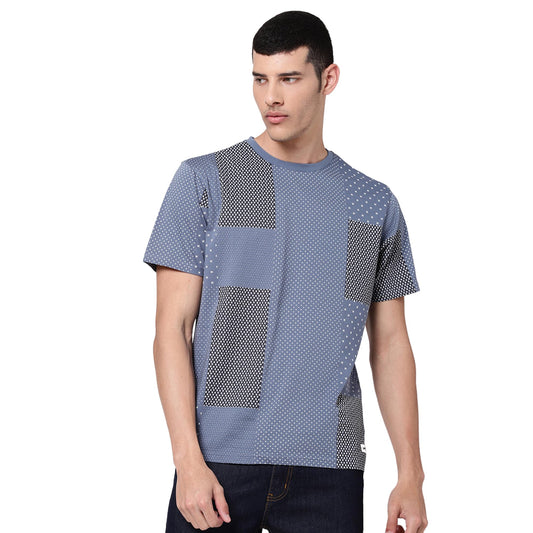 Lee Men's Slim T-Shirt (LMTS002066_Steel Blue L)