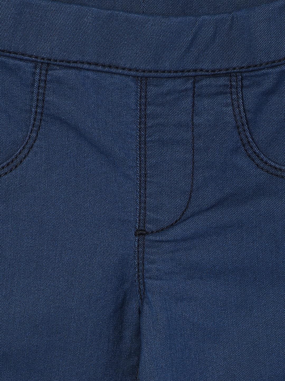 Max Girls Solid Denim Jeggings (S24CBD05MID Blue)_3-4Y