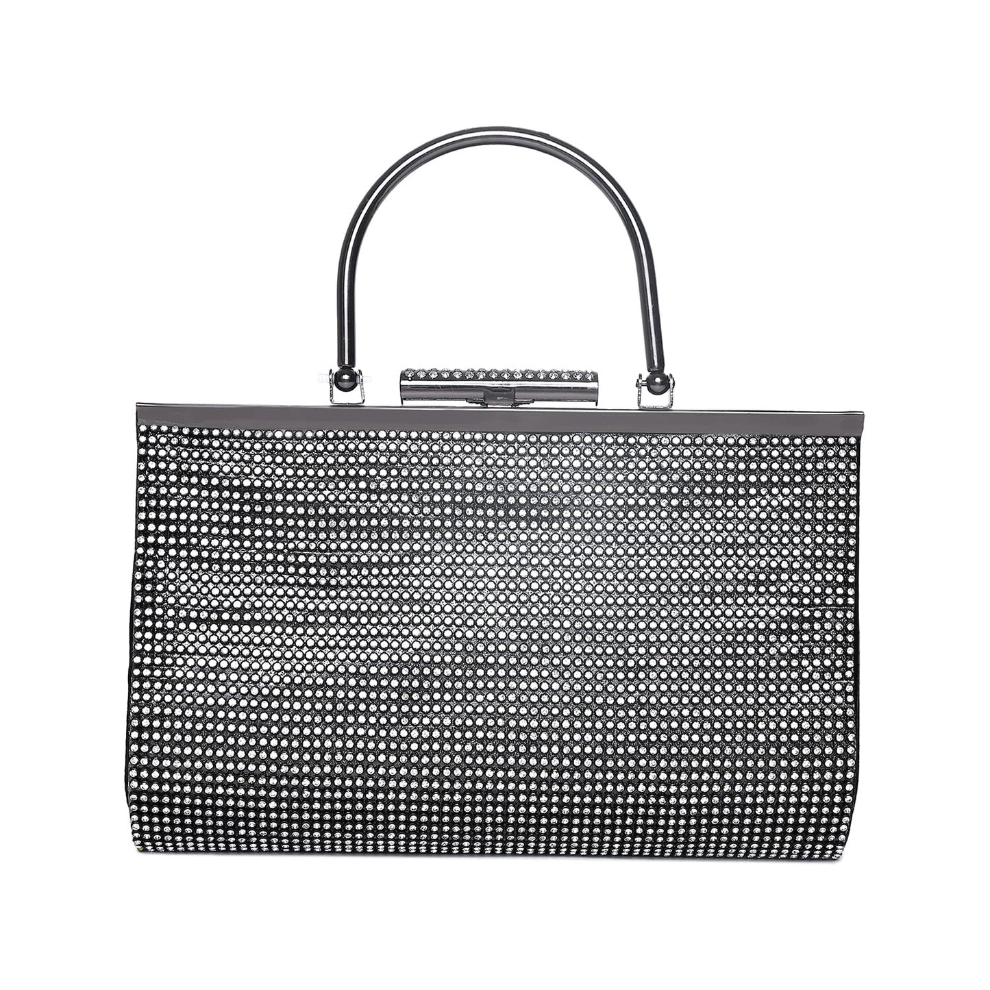 Haute Sauce Textured Push Lock Clutch Bag with Chain Strap (AZ_HSCL1054)