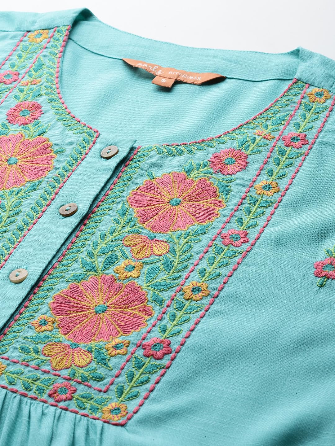 Aarke Ritu Kumar Turquoise Monroue Kurta