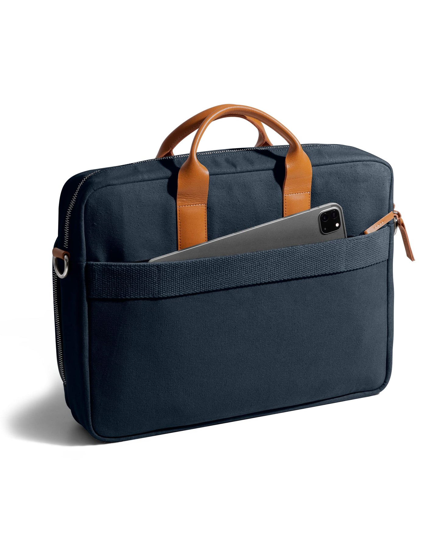 DailyObjects 100% Cotton Canvas Commute Laptop Messenger Bag for Men & Women | Travel Shoulder Handbag With Trolley Sleeve | Metal Zip Closure | Leather Handles | Padded Laptop Compartment For 16"