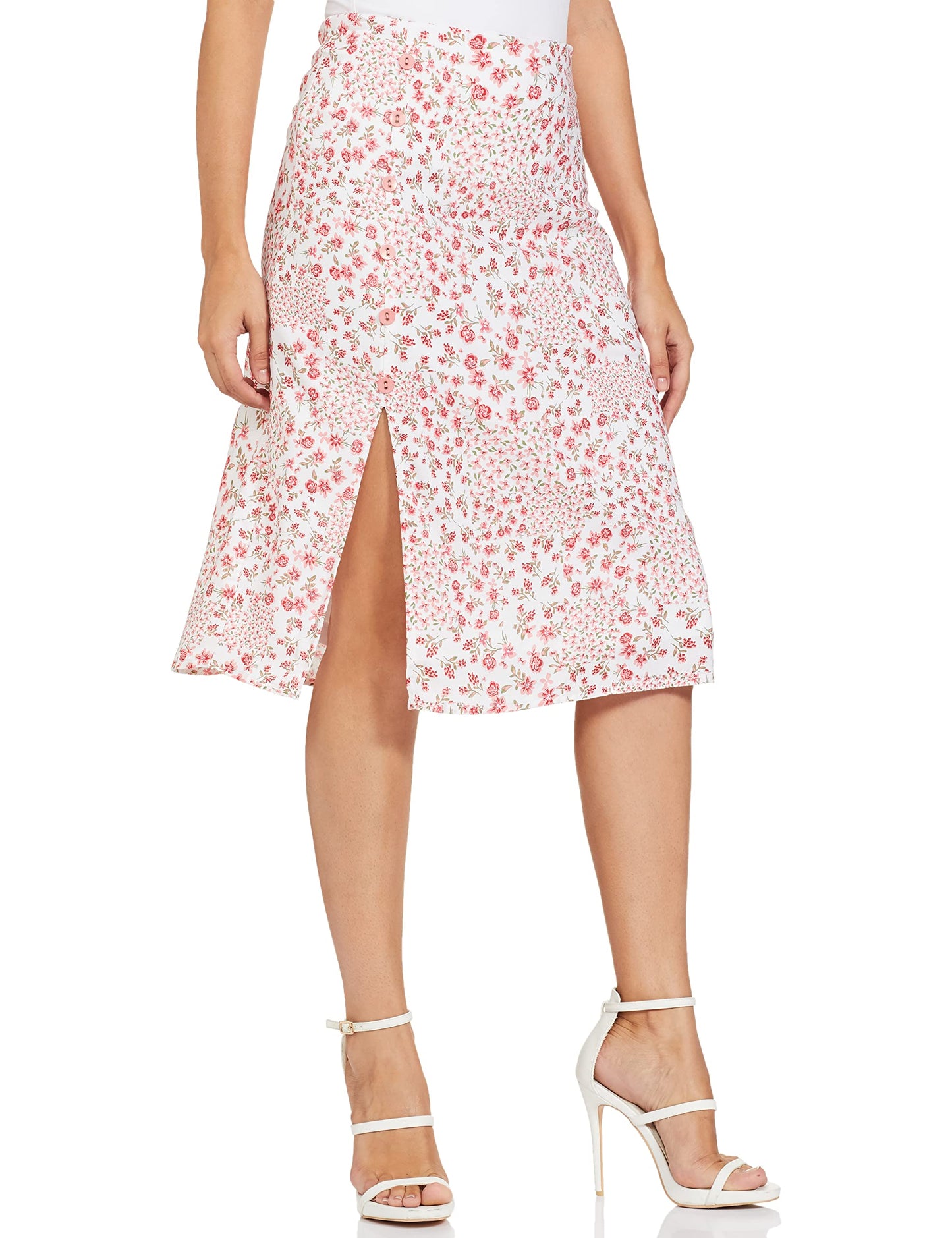 Marie Claire Rayon Western Skirt White