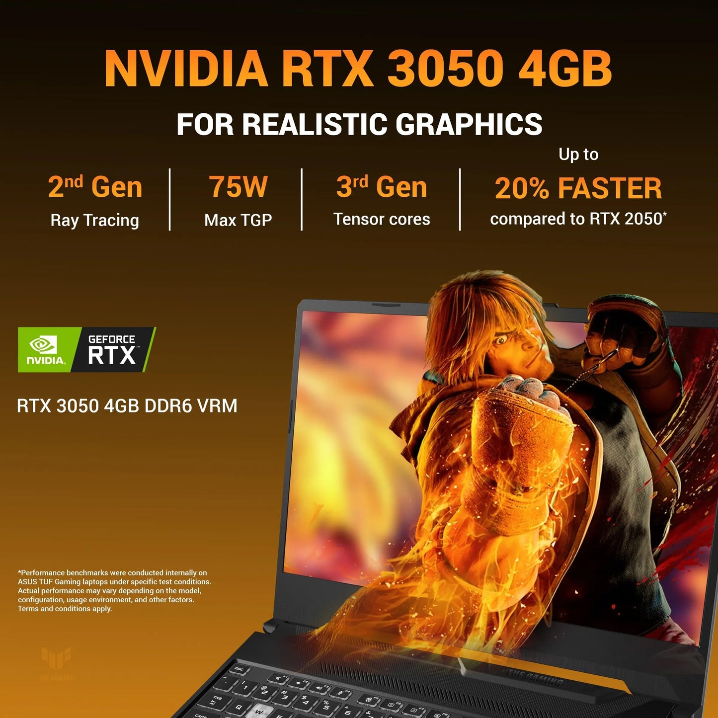 ASUS TUF A15, AMD Ryzen 7 170, RTX 3050-4GB, 16GB RAM (Upgradeable), 512GB SSD, FHD, 15.6"(39.6 cm),Windows 11 Home,Graphite Black, 2.3 Kg, FA506NCQ-HN006W, Gaming Laptop