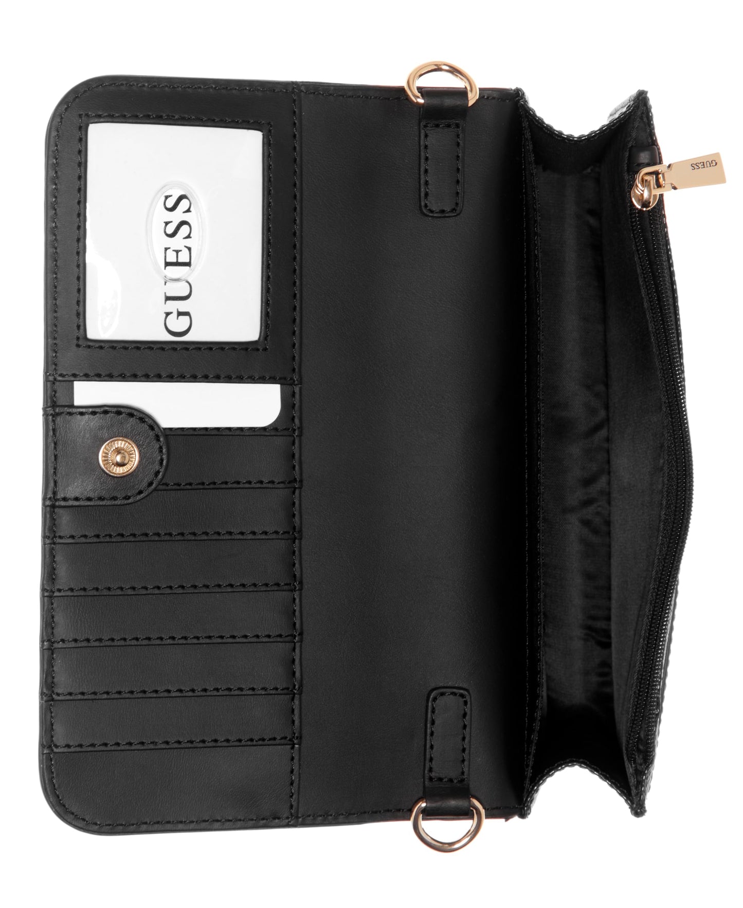 GUESS Noelle II Crossbody Flap Organizer, Coal Logo, Coal Logo, One Size