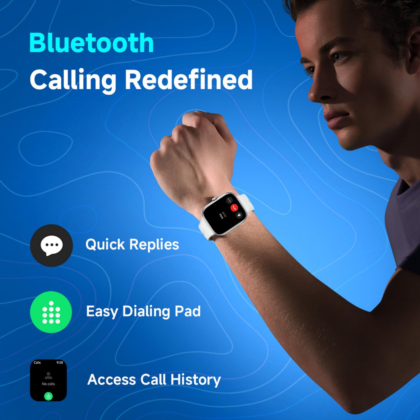 Redmi Move Smartwatch | 1.85" AMOLED (390×450, 600 nits) | Bluetooth Calling | 140+ Sports | 24×7 HR & SPO₂ | AOD | Up to 14-Day Battery | HyperOS (Gold Rush Strap)