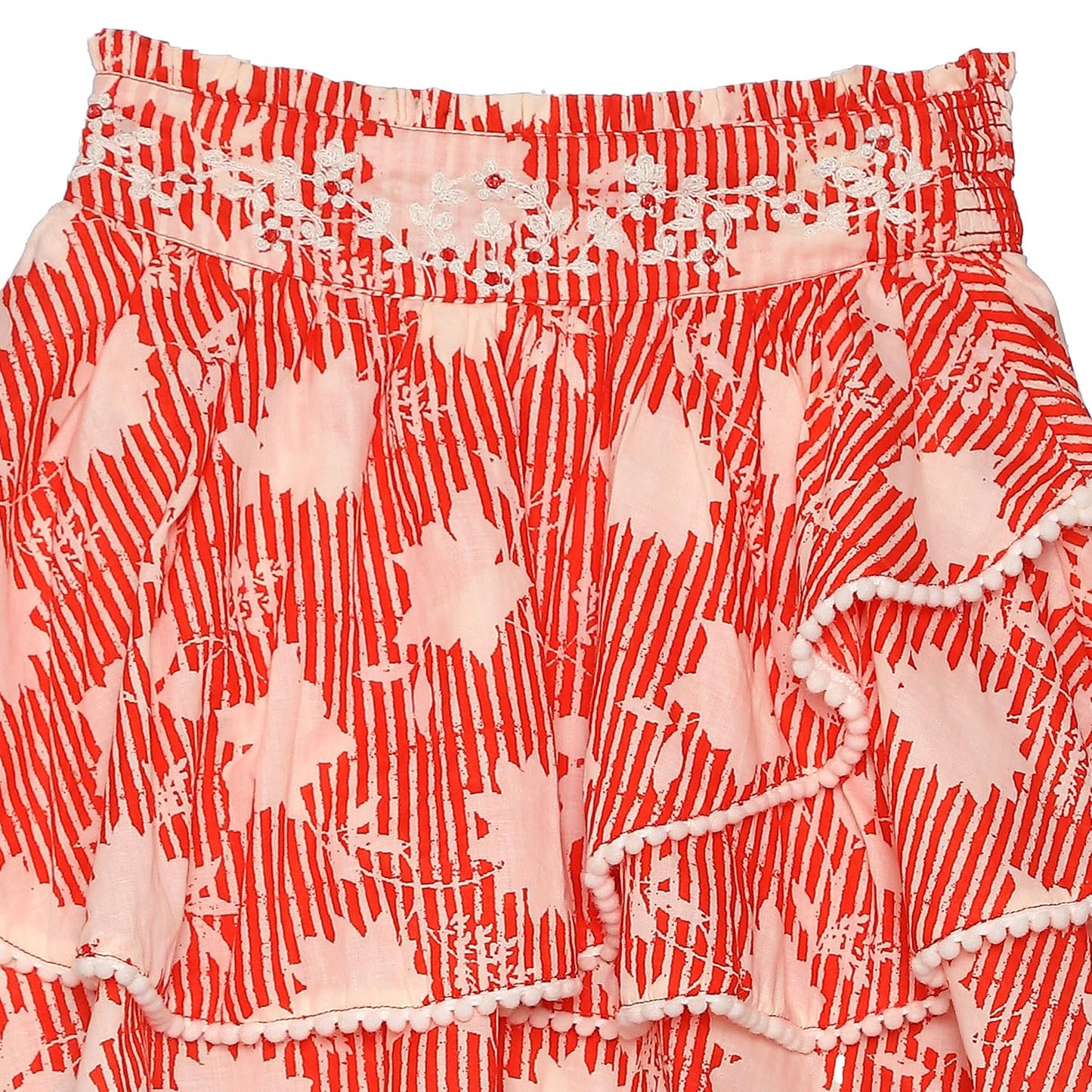 BIBA Girls Printed Kid(KWBEADED BRIGHTS5691_RED_3)