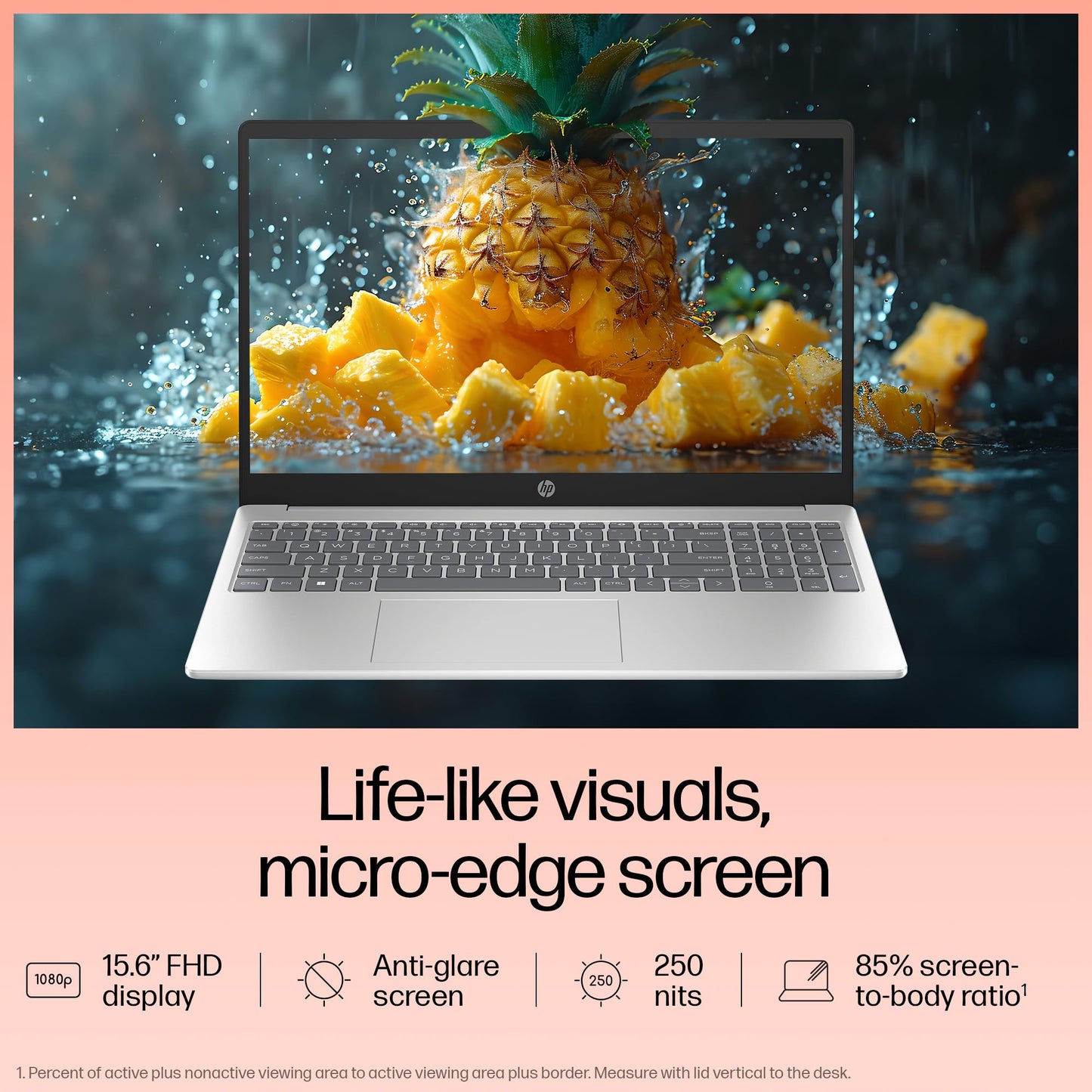 HP New 15 Laptop, Intel Core i5-12th Gen-1235U,8GB DDR4 RAM,512 GB SSD, Backlit KB, Windows 11 + MS Office 2021,15.6 inch(39.6 cm),FHD,Anti-Glare, Dual Speakers,1.59 kg,Natural Silver, 15-fd0070TU