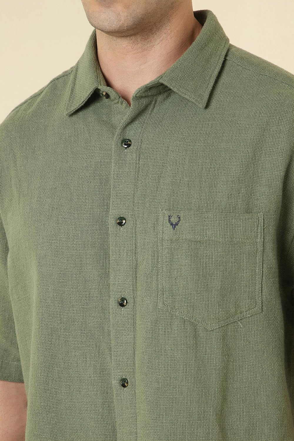 Allen Solly Men's Relaxed Fit Shirt (ALCHADSFV72927_Green