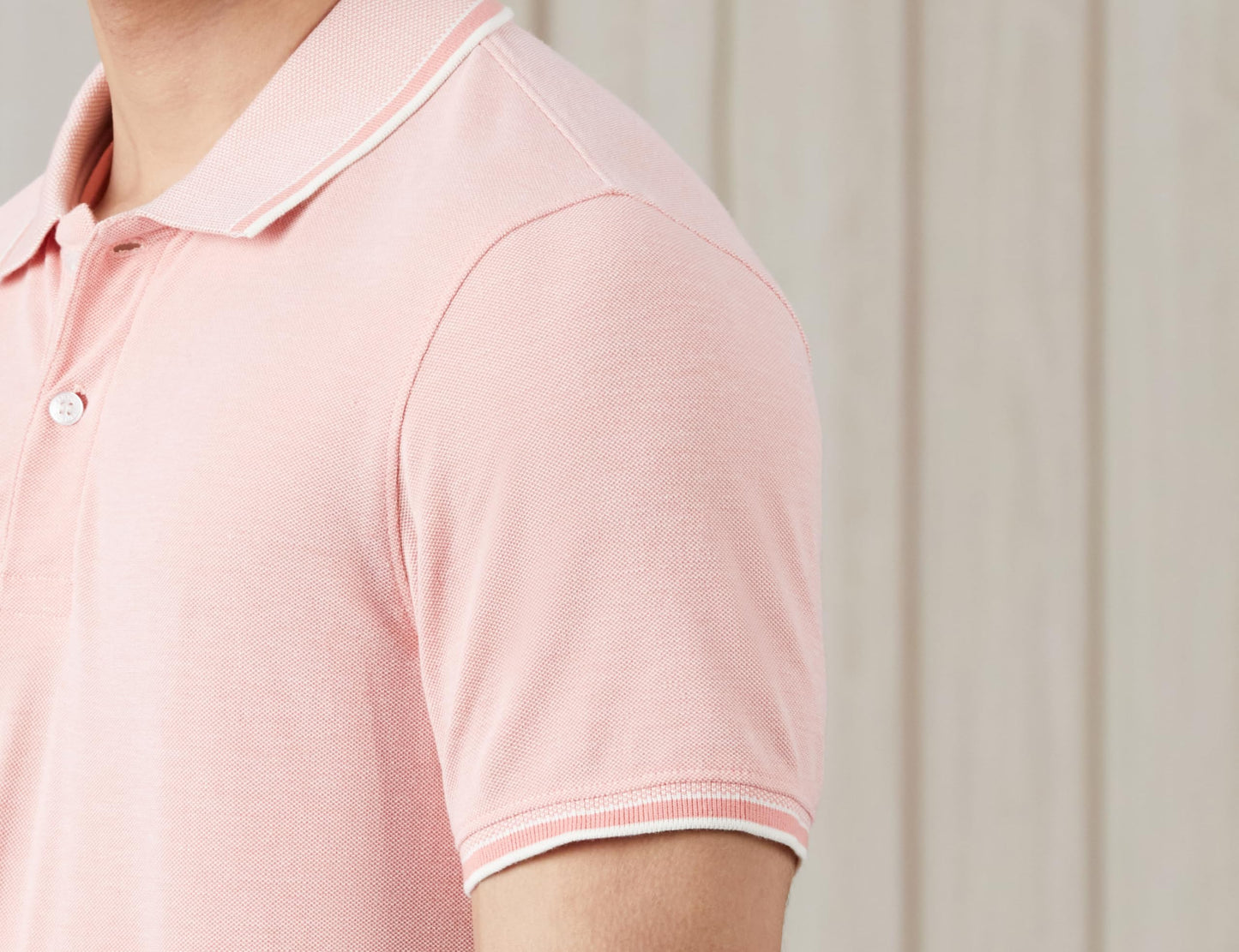 Amazon Brand - Symbol Men's Cotton Rich Textured Polo Tshirts | Collar Plain Tshirts | Half Sleeves - Regular Fit (Available in Plus Sizes)