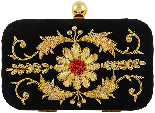 DUCHESS Women's Clutch with Clutch (multicolour) (000498BG/Black/7/4 Inches)