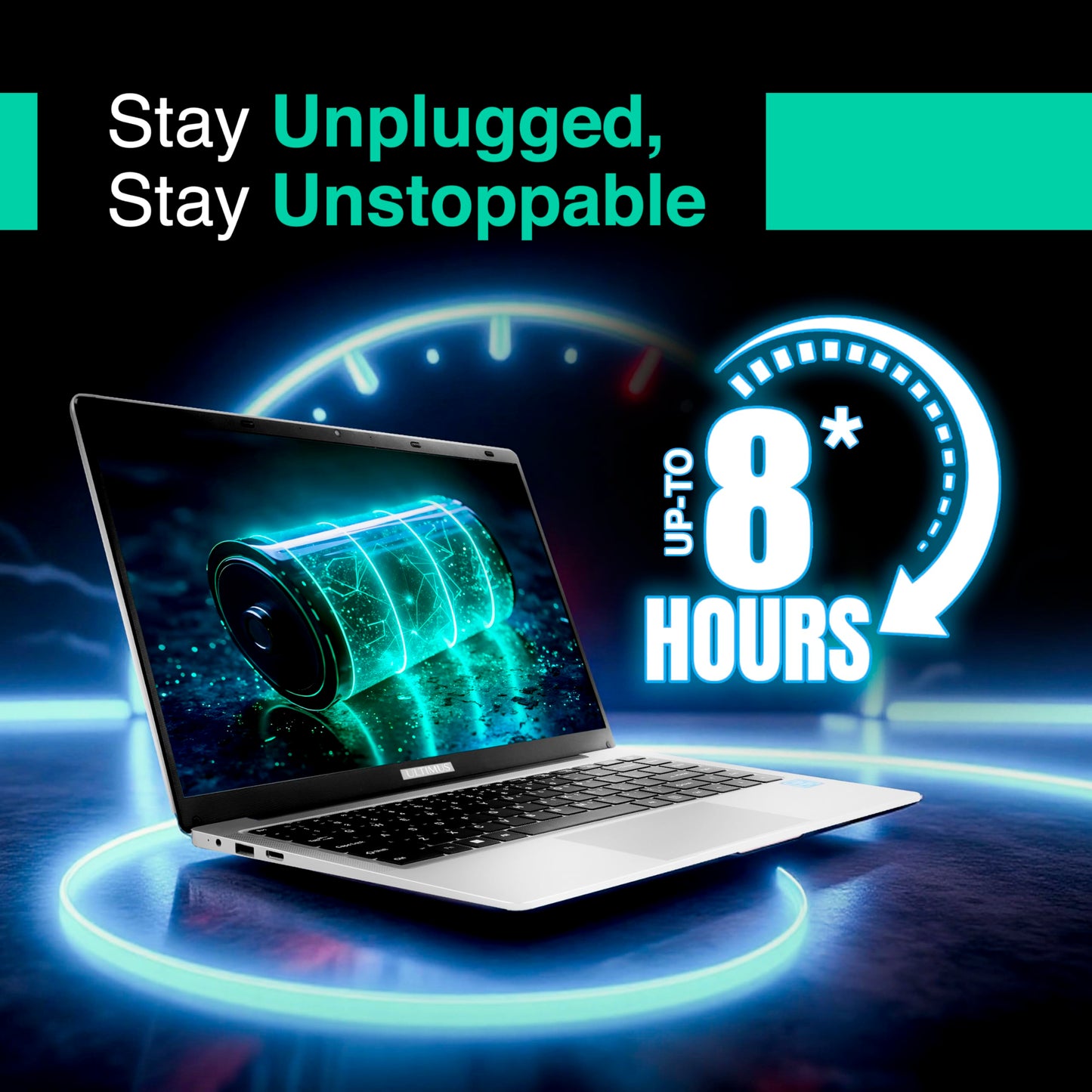 ULTIMUS APEX Laptop Intel Celeron Dual Core 8 GB LPDDR4 512 GB SSD Expandable~1TB 14.1 FHD IPS Laptop Anti-Glare Ultra Thin Bezel 180° Hinge 3.0x3 USB HDMI SD Card Slot Win 11 Home 1.25KG Silver