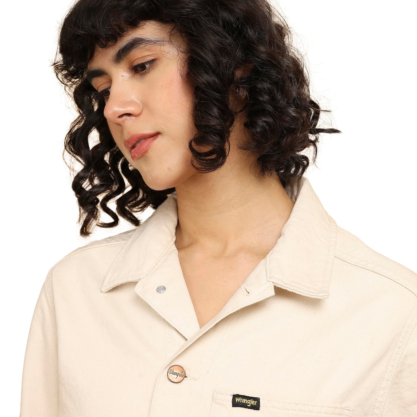 Wrangler Women's Solid White Classic Regular Fit Jumpsuit