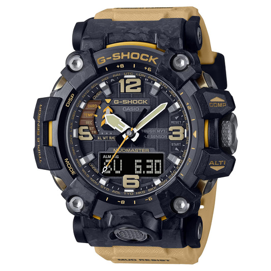 Casio G-Shock GWG-2000-1A5DR Gray IP Analog-Digital Dial Brown Resin Strap Men's Watch Mud Resistant Barometer Altimeter G1177