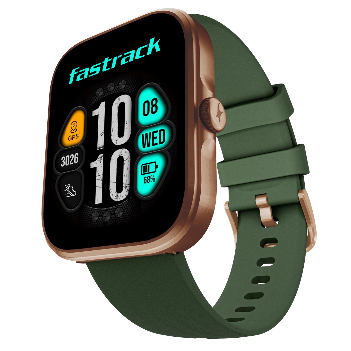 Fastrack Discovery Smart Watch, 4.9 CM AMOLED Display, SingleSync BT Calling, Built-in GPS, 100+ Multisport, Auto Recognition of Multisport, 5 Days Battery Life, 100+ Smartwatch Faces (Green)