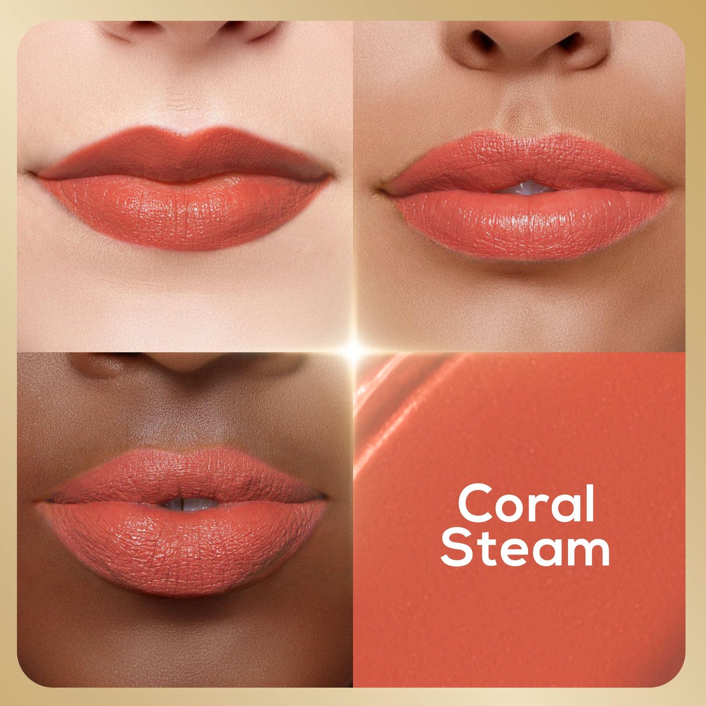 RENEE H2O Hydrating Creme Lipstick - Coral Stream, Super Glossy, Lightweight, Non-drying & Hydrating, Easy Glides Formula with Intense Pigment, Shea Butter, Hyaluronic Acid, Jojoba Oil Infused