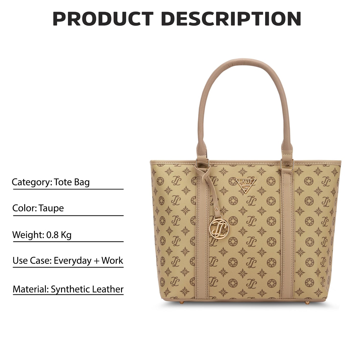 Lavie Signature Women's Alameda Tote Handbag | Tote Bag for Work | Ladies purse | Stylish Shoulder Bag | Gift for Women