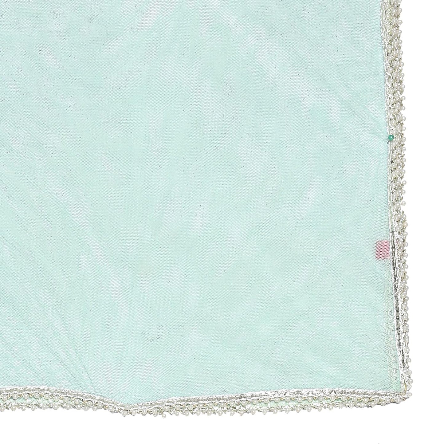 BIBA Girls Solid Polyester Blend Lehenga Set (KW5221_3_Green) (KW5221AW23MNT