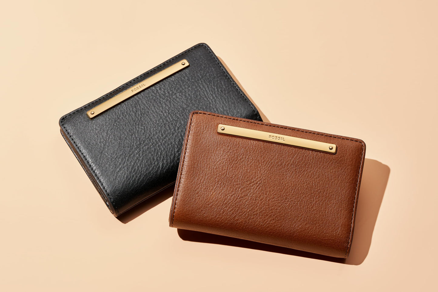 Fossil Mens Leather Liza Black Card Case Wallet Sl7986G001