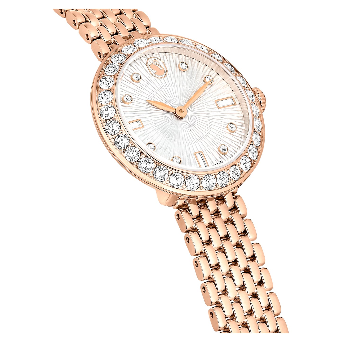 Swarovski Metal Analog Rose Gold Tone Dial Women's Watch-5672981, Band Color-Rose Gold