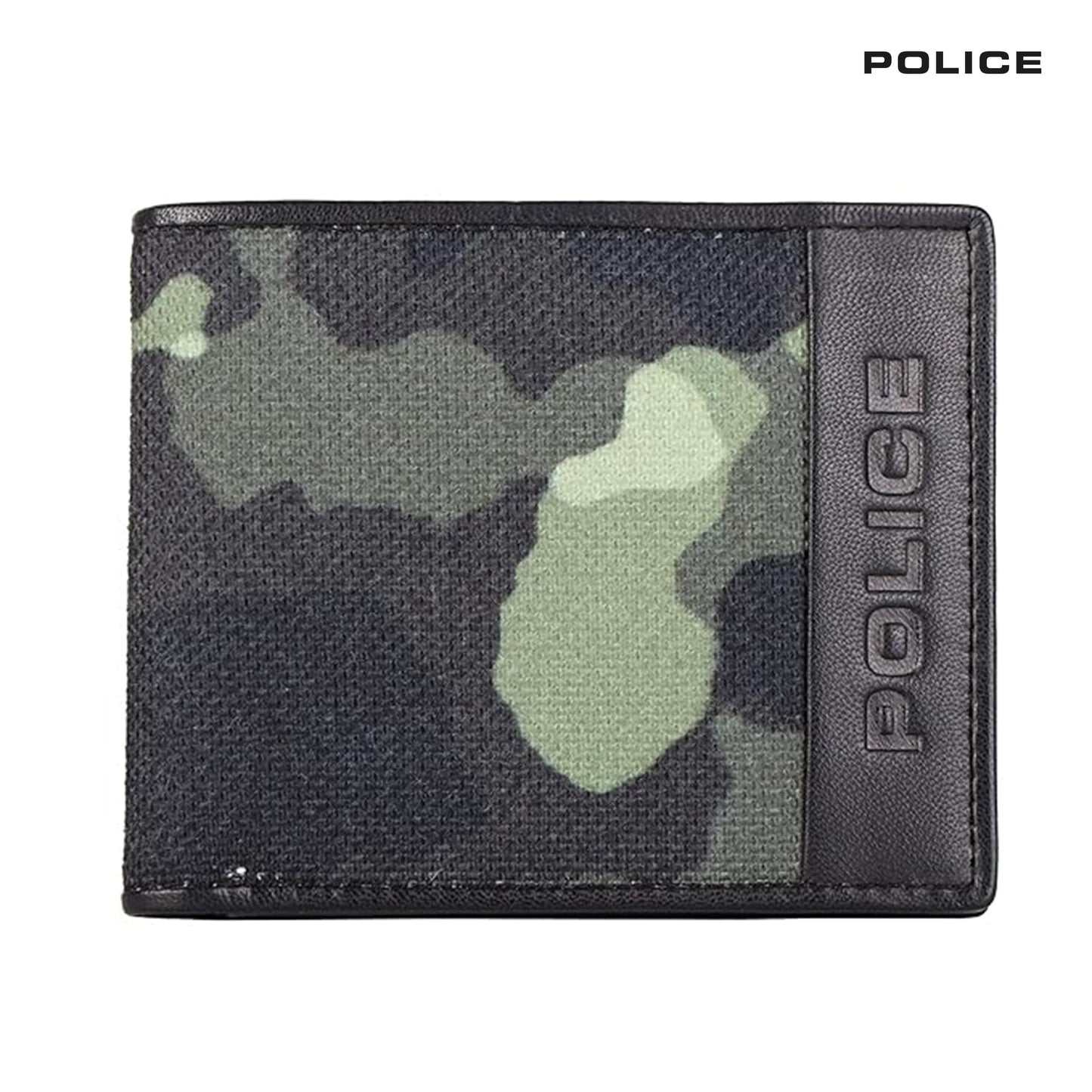 Police Branded Wallet for Men Original Leather | Premium Slim Wallet for Men Stylish Genuine Leather Gents Purse with 4 Card Holder Slots | 2 Slip-in Pockets | Ideal Diwali Gifts - Black