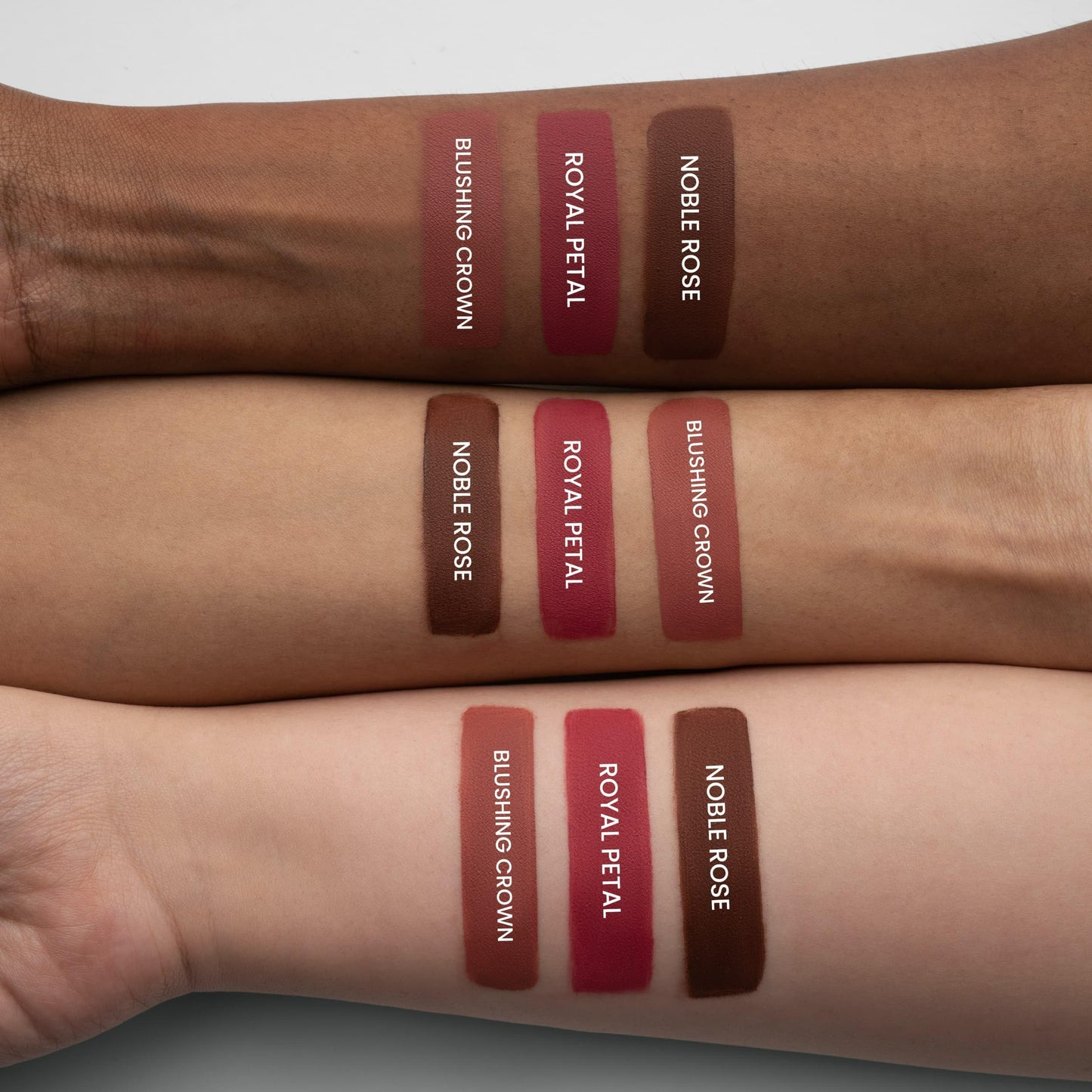 MARS Queen of Mattes Liquid Lipsticks Box Set of 3 (13.5 ml) (BLUSHED NUDES) | Smudgeproof & Transferproof | Intense Pigmentation Long-Lasting Wear | Customizable Colors | Matte Finish