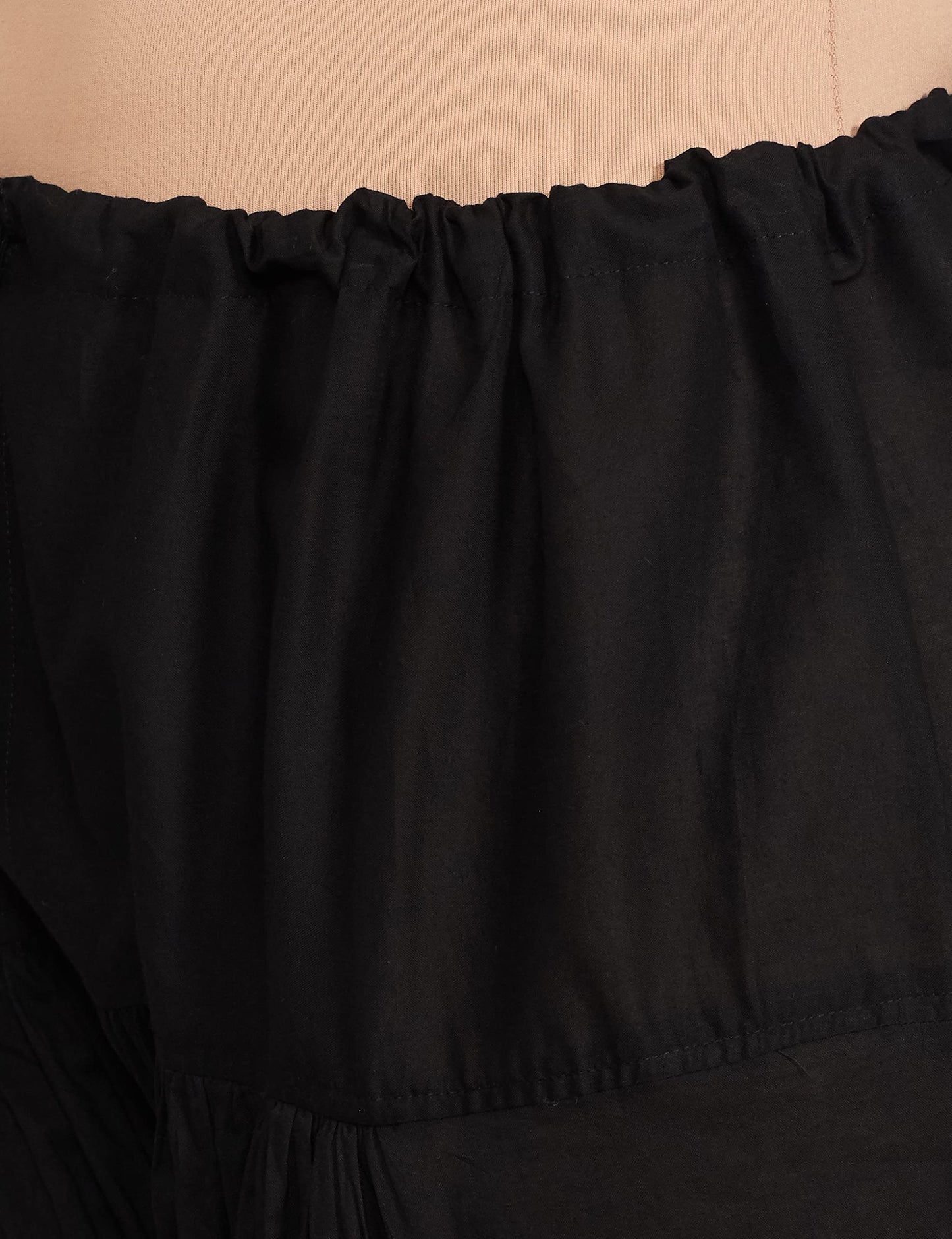 Max Women's Relaxed Fit Cotton Salwar Mid Rise Bottom (NOOSWCS21BLBLACK_Black_XL_Black_XL)