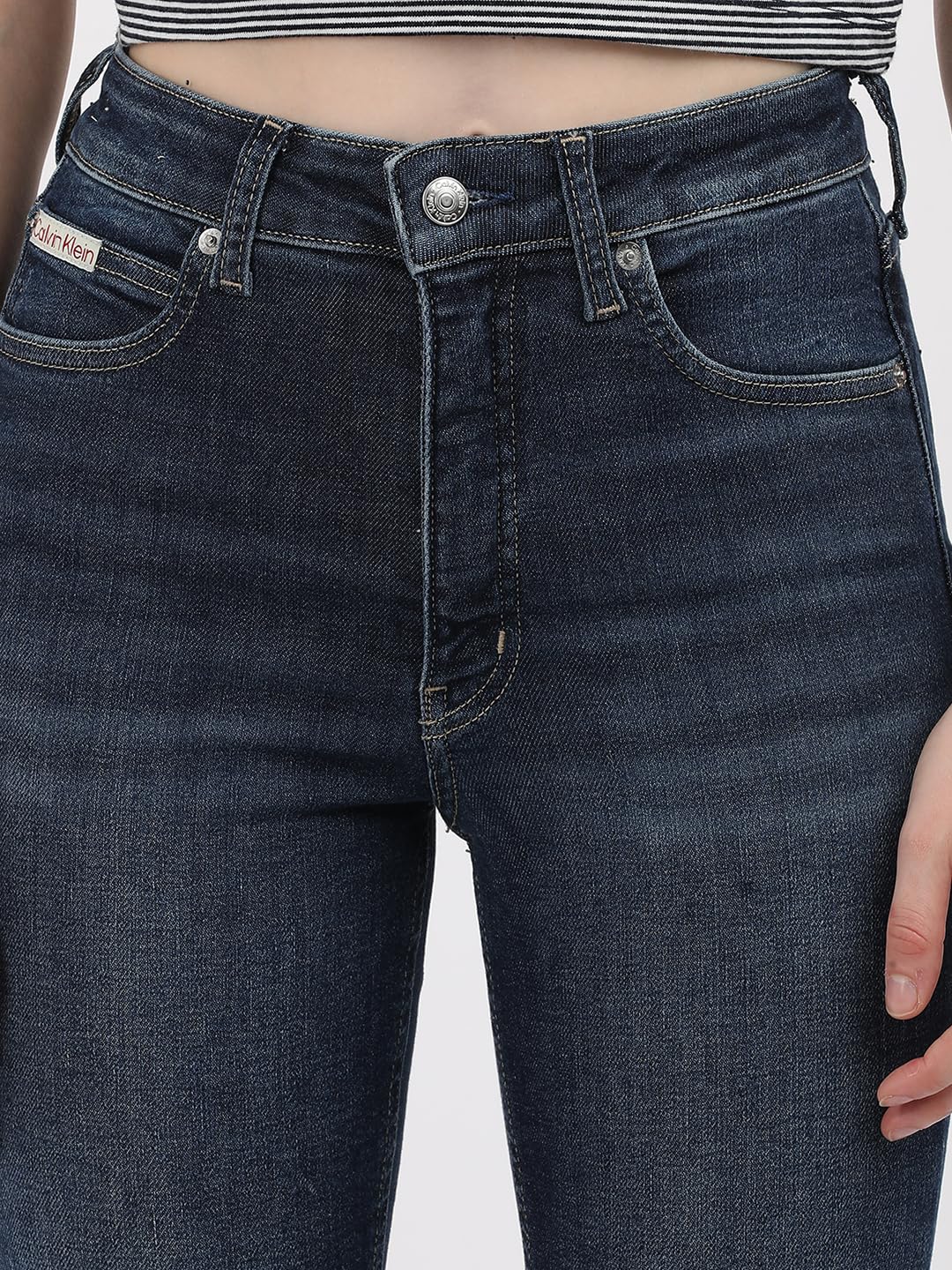 Calvin Klein Womens Blue Color Jeans (26)