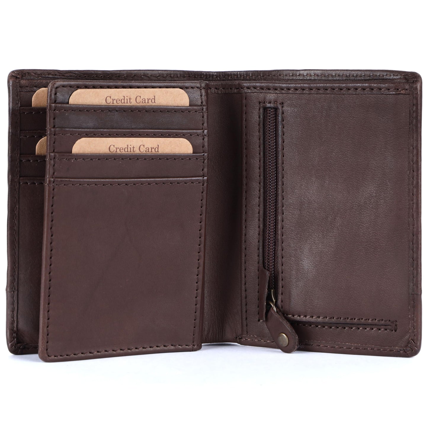 KOMPANERO Genuine Leather Wallet (C-13224-DARK Brown)