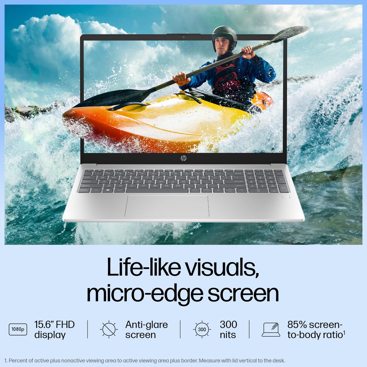HP 15, Intel Ultra 5 125H, 12 Tops (16GB DDR5, 512GB SSD) FHD, IPS, 15.6''/39.6cm, Win11, M365 Basic(1yr)* Office24, Silver, 1.65kg, fd1254TU, Intel Graphics, FHD Camera w/Shutter, AI Powered Laptop