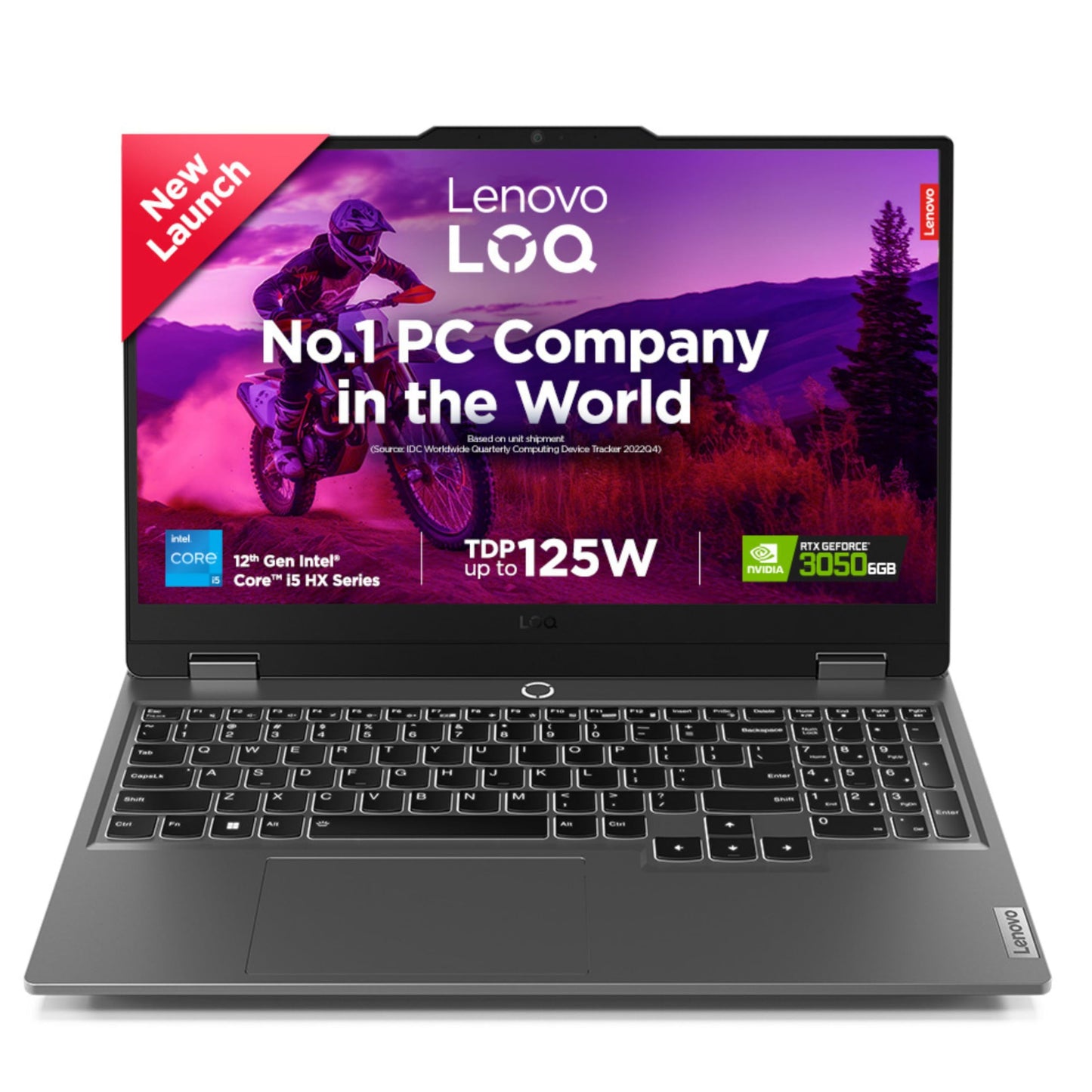 Lenovo Smartchoice LOQ 12th Gen Intel Core i5-12450HX 15.6" (39.6cm) 144Hz 300Nits FHD IPS Gaming Laptop (16GB/512GB SSD/NVIDIA RTX 3050 6GB/Win 11/Non-MSO/3 Mon. Game Pass/Grey/2.4Kg), 83GS003NIN