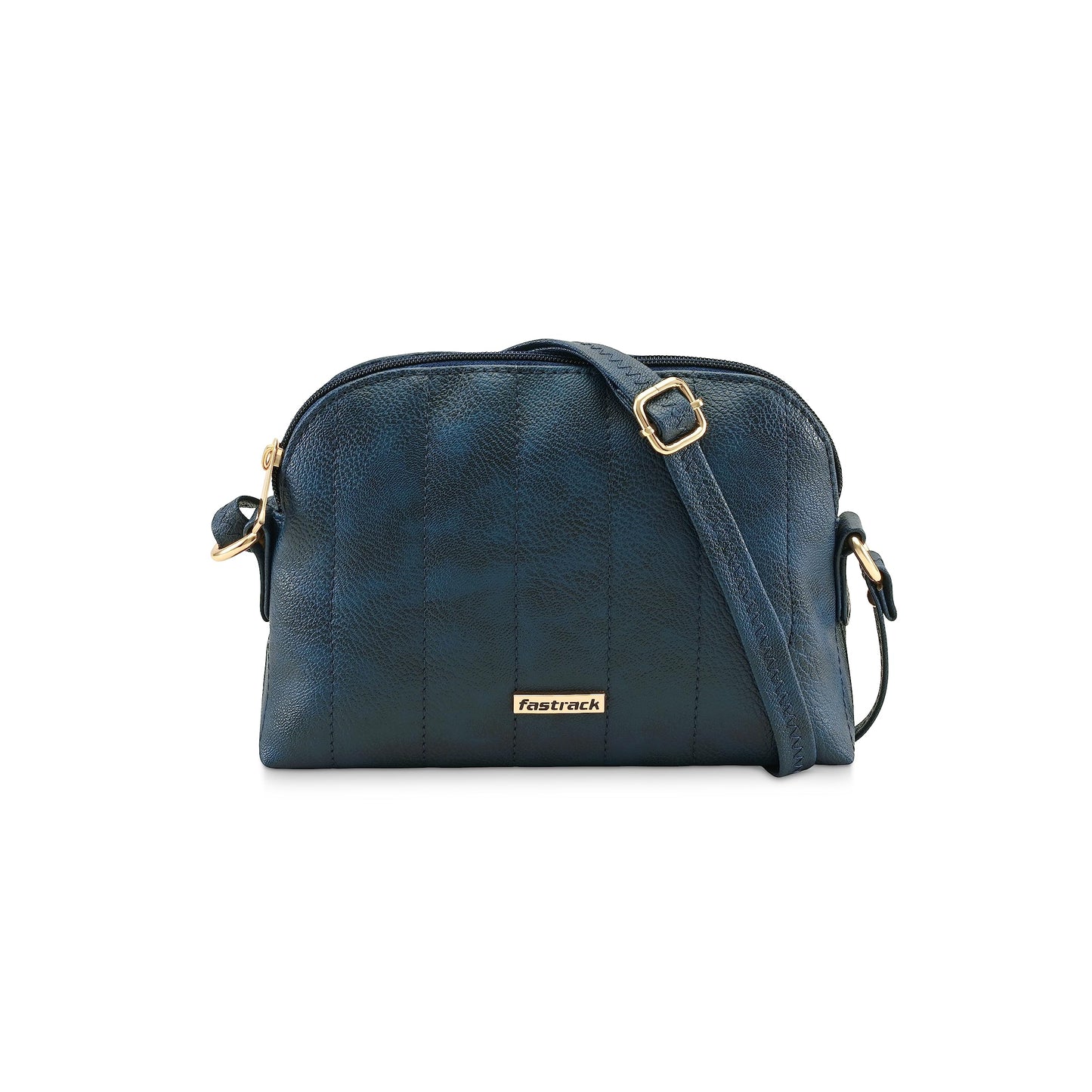 Fastrack Quilted Navy Blue Sling Bag For Women