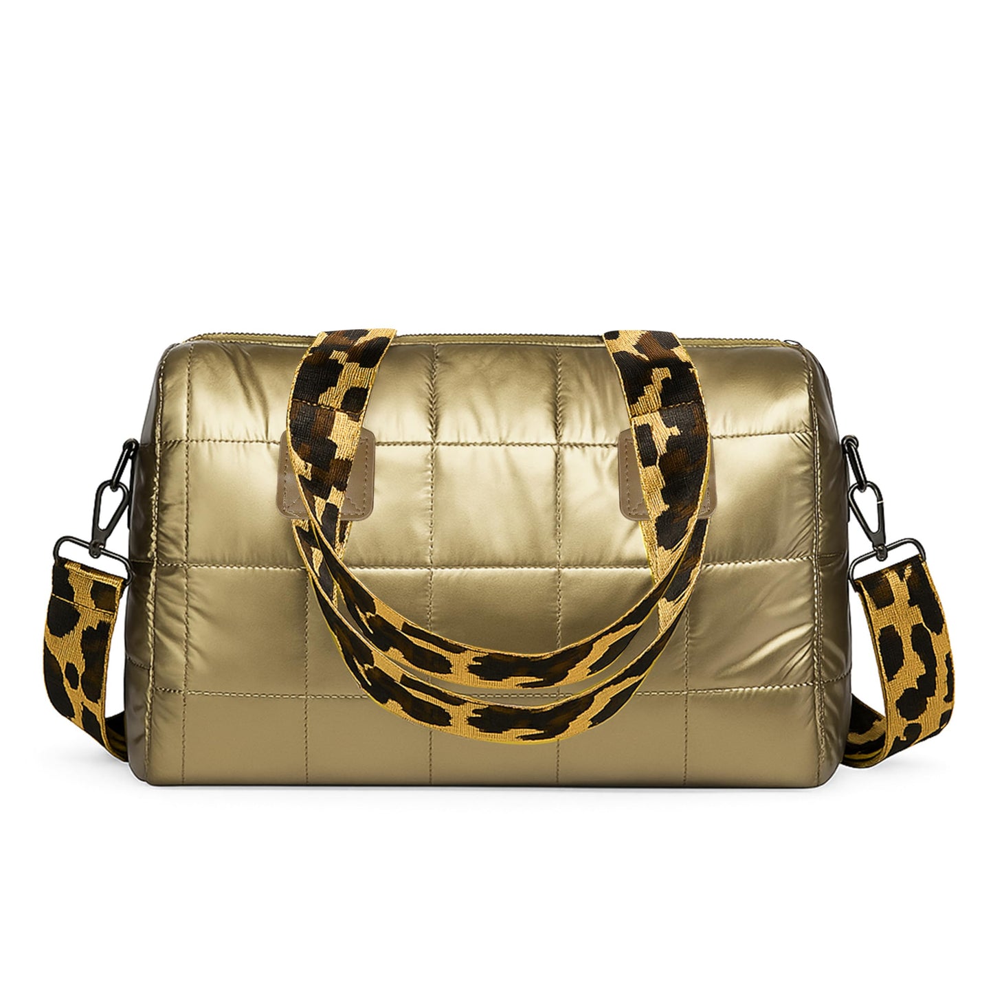 Storite Crossbody Bag, Puffy Purses Top Handle Handbags, Puffer Shoulder Tote Bag for Women - Gold
