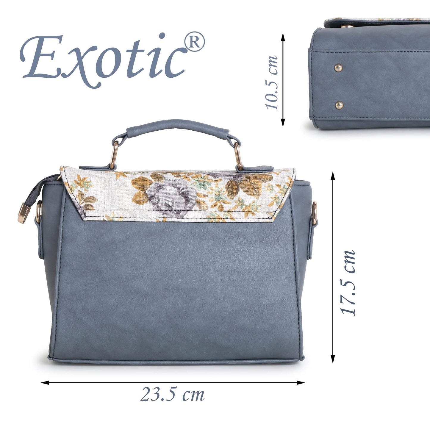 EXOTIC DualtoneSling Bag for Girls/Women (Grey)