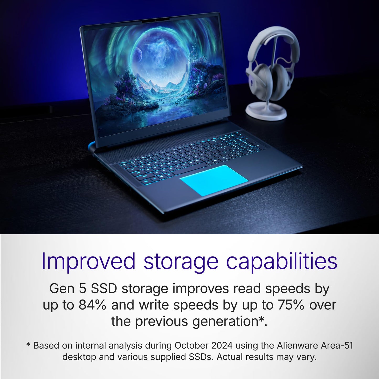 Alienware 18 Area-51 Gaming Laptop, AI Enabled Core Ultra 9 275HX Proc, 32GB DDR5, 2TB SSD, RTX 5080 16GB GDDR7 Graphics, 18.0" WQXGA 300Hz 500 nits Display, Liquid Teal Color, Win 11 + MSO'24,4.34kg