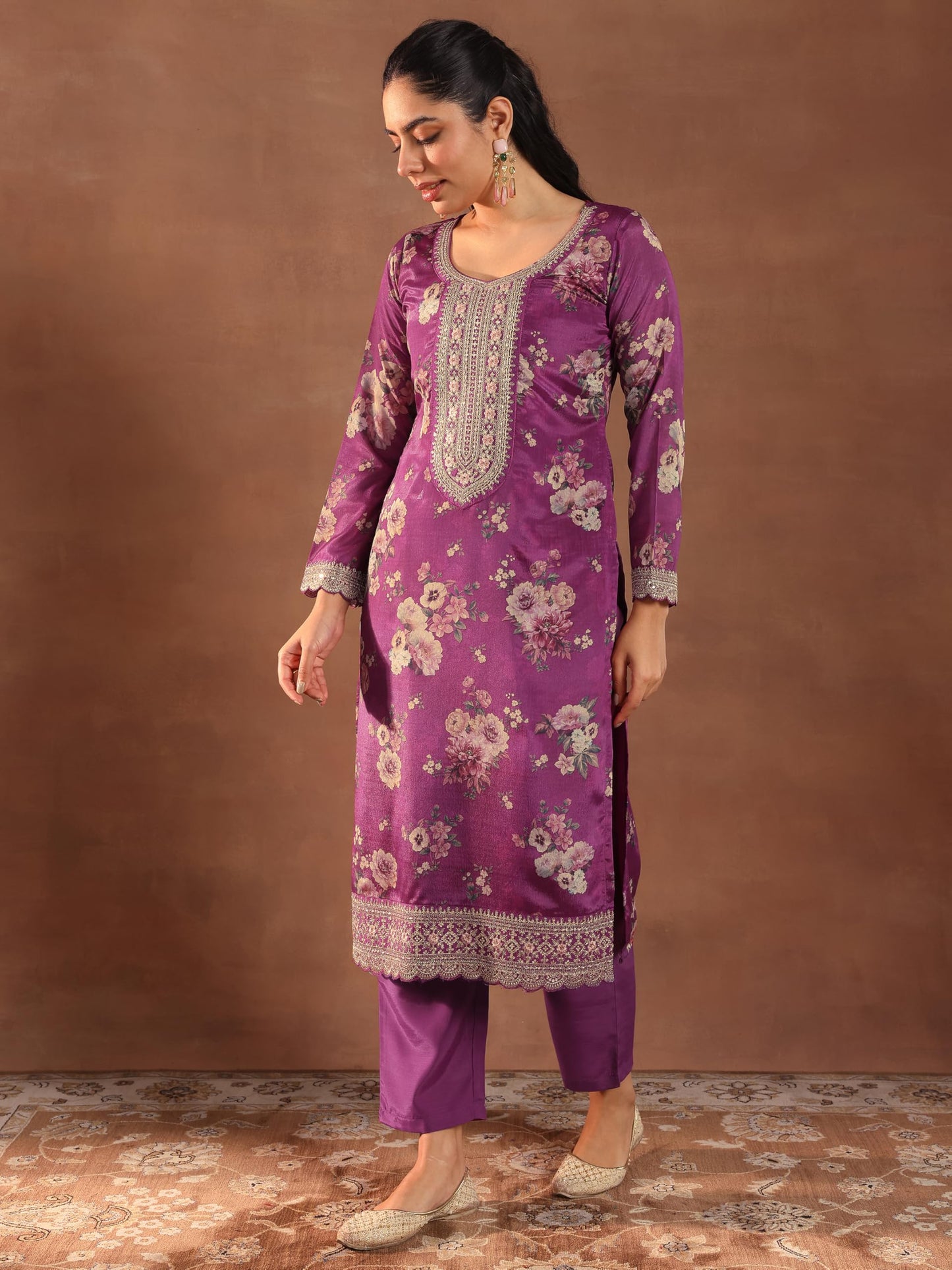 Libas Women's Silk Blend Kurta Set (49499