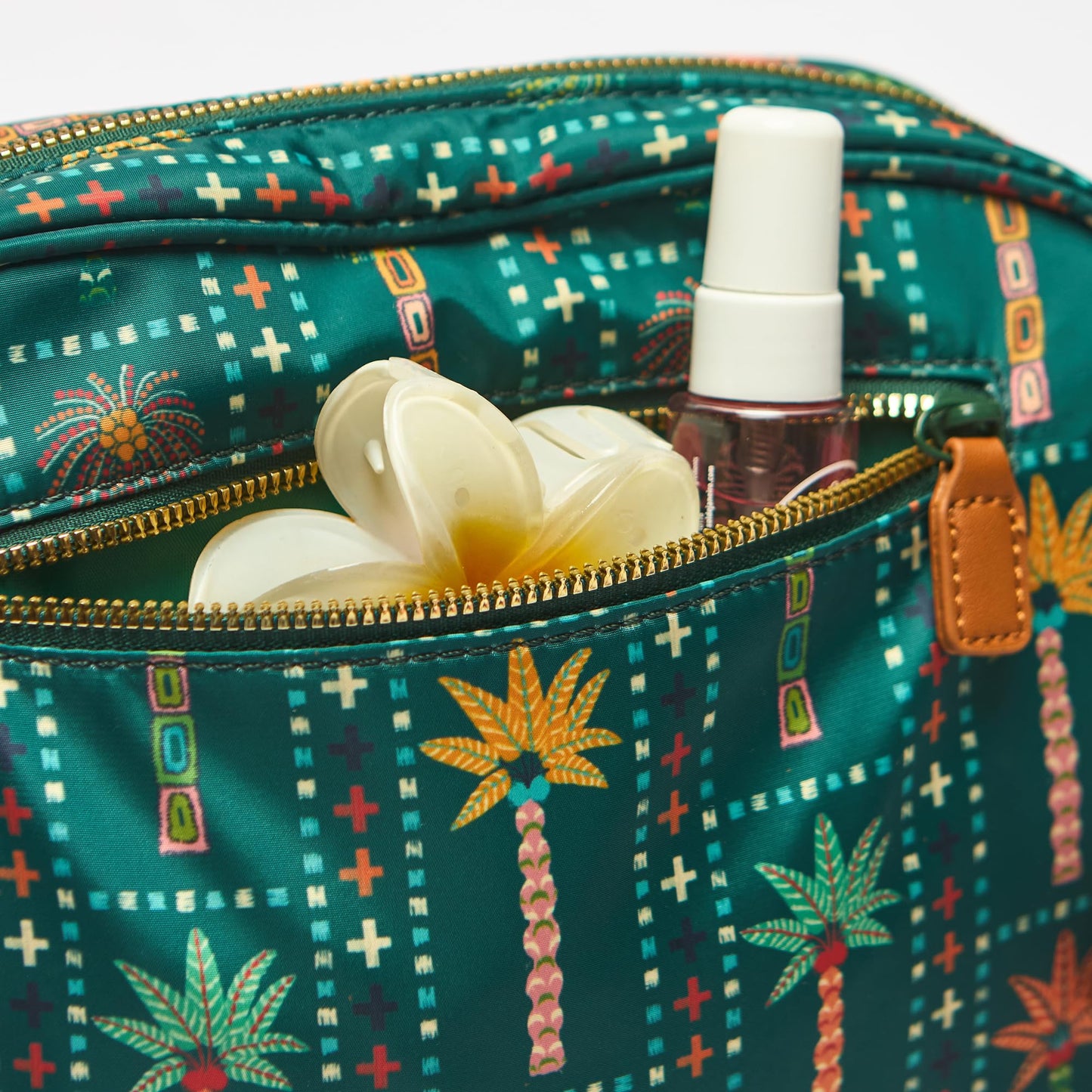 Chumbak Weekends Messenger Bag - Palms, Digital Nomad, Sling Bag for Women and Girls, Stylish Crossbody Purse Bag, Adjustable Strap, Mini Makeup Pouch