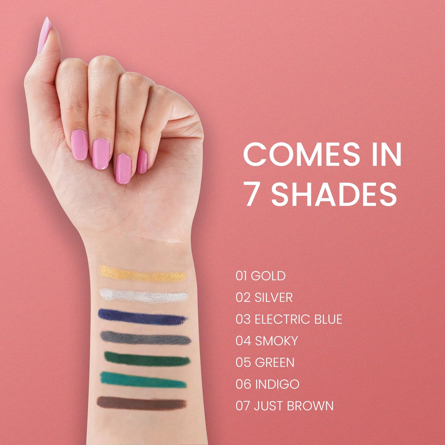 Seven Seas Longwear Matte Eye Pencil | 12 Hr Long Stay | Smooth One Stroke Application | Intense Color Pay Off | Soft Blendable Formula | Smudge Proof | Water Proof (Brown)