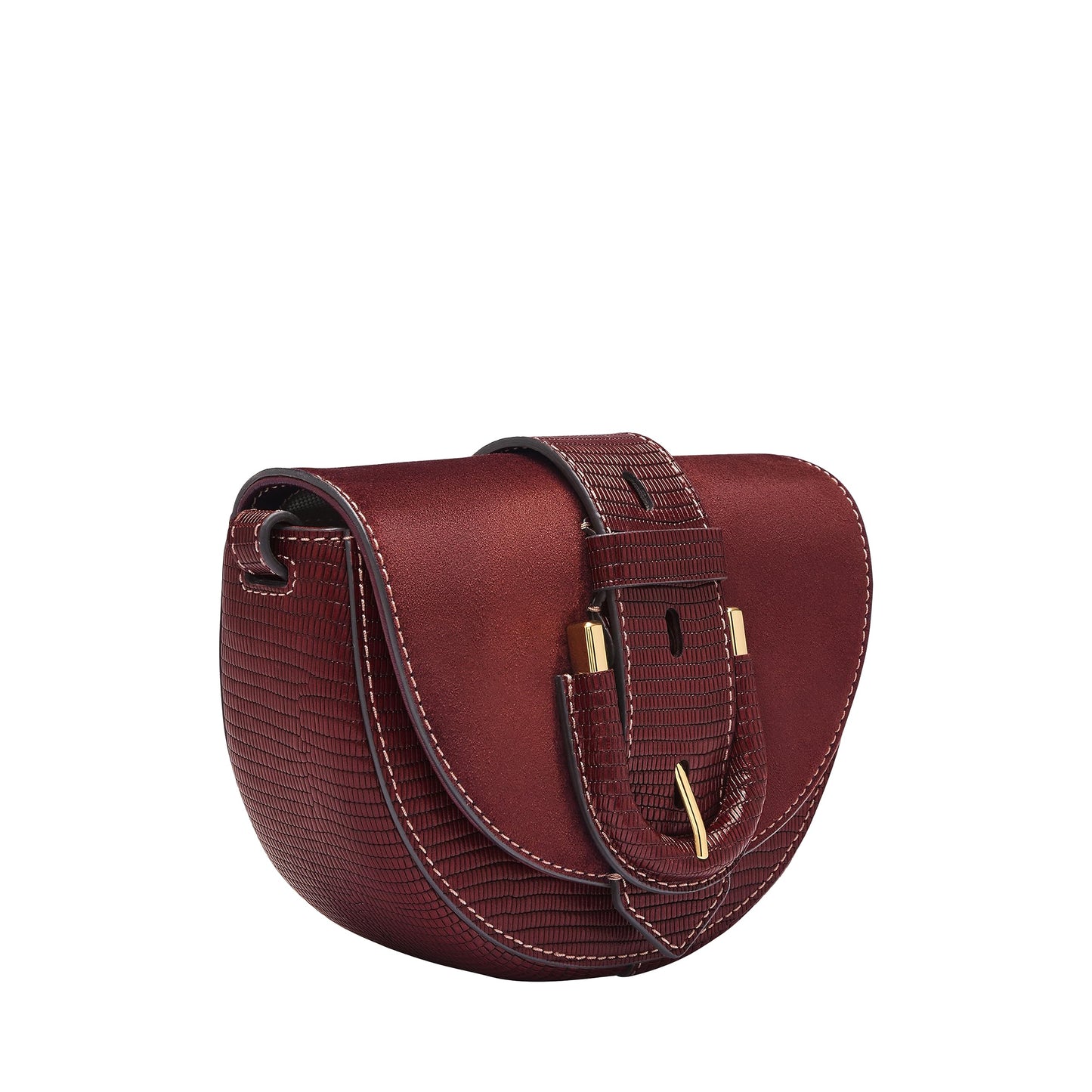 Fossil Women Harwell Maroon Western Crossbody Bag Zb1939243