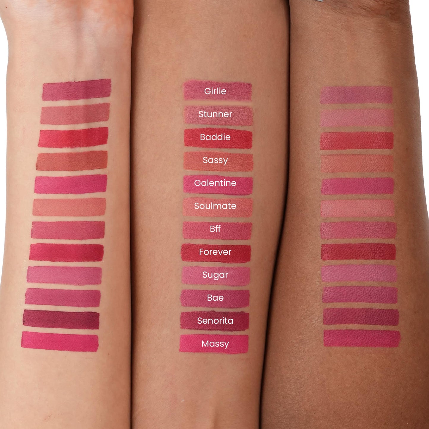 Parul Garg Beauty Bestie – No-Transfer Lipsticks | Bold Matte & Long-Lasting | Hydrating with Hyaluronic Acid, Vitamin E & SPF 15 | Vegan, Cruelty-Free (Ultimate Collection, Pack of 12)