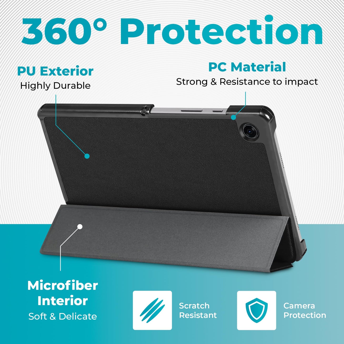 SAMSUNG 2024 Galaxy Tab A9+ 11 inch 64GB | Android 13 WiFi international touch screen | large screen, quad speakers, slim | tablet pack, hard case with stand