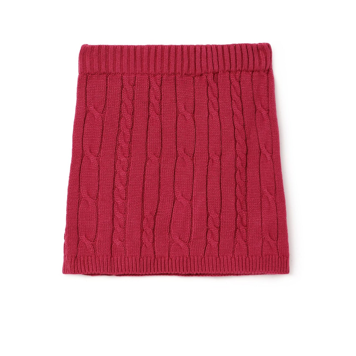 United Colors of Benetton Side Button Cable Knit Regular Skirt (Size: 3-4 Years)-3-4 Years Pink