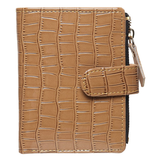 TnW Small Women's Wallet -PU Leather Multi Wallets | Credit Card Holder | Coin Purse Zipper -Small Secure Card Case/Gift Wallet for Women(Beige)