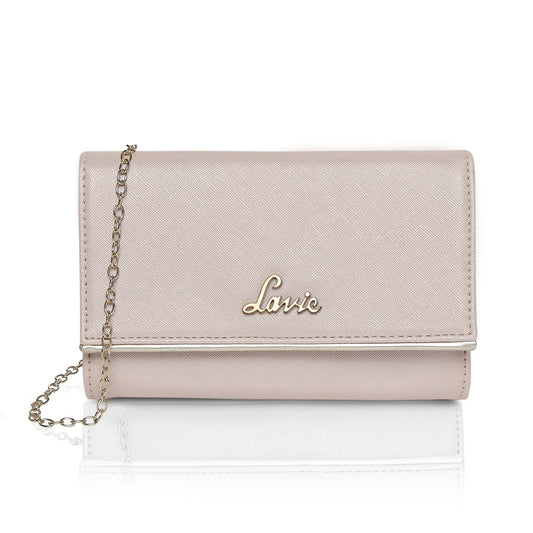 Lavie Women's Small Framed Foldover Clutch | Detachable Chain Sling Strap | Ladies Purse Wallet