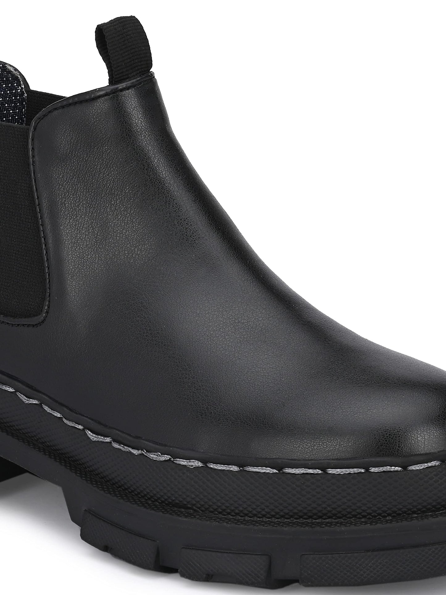 Delize Black Women Vegan Leather Chelsea Boots