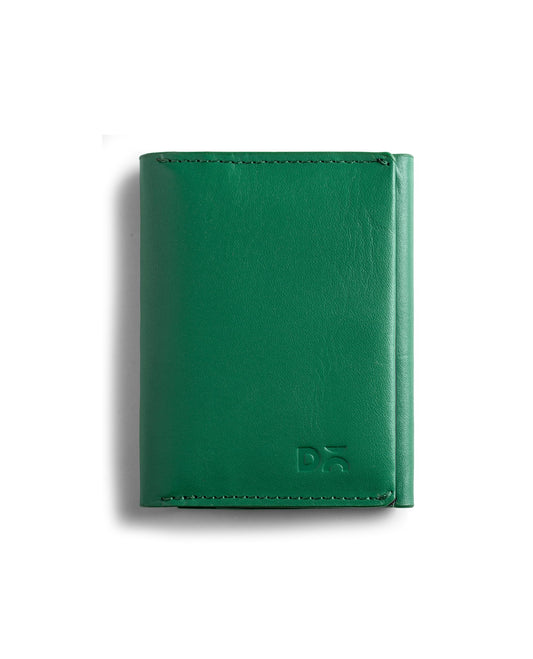 DailyObjects Green Even Wrap Card Wallet | Men Women | Premium Design | Full-Grain Leather | Handcrafted | Card Holder | 8 Cards Slots | Dual-Tone Colorways | Magnetic Closure