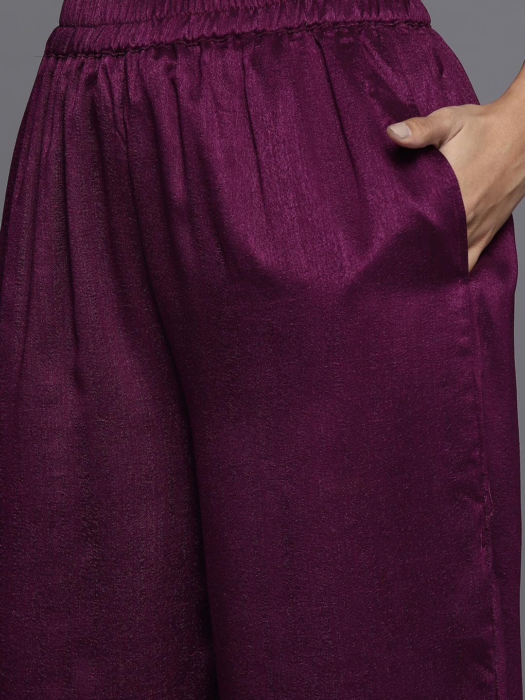 Libas Women's Silk Blend Kurta Sets (33416O_Purple