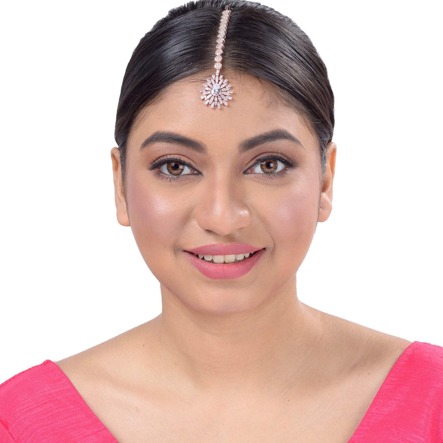 Saraf RS Jewellery-Drop-shaped Maang Tikka Handcrafted and stylish for Women & Girls